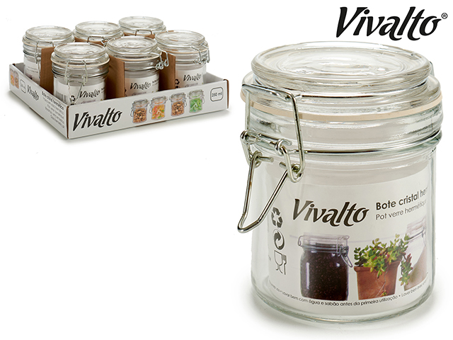 Tarro conserva hermetico gr 250 ml trans