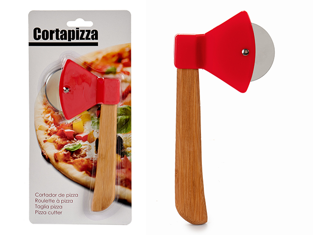 Corta pizza bambu hacha