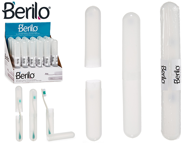 Porta cepillo dientes transparente