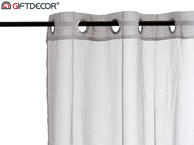 Cortina visillo gris claro 140x260 cm