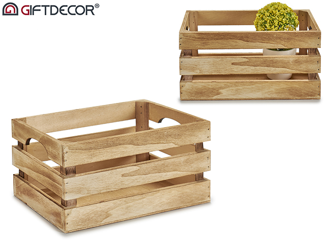 Caja natural quemado 26x16x13 cm