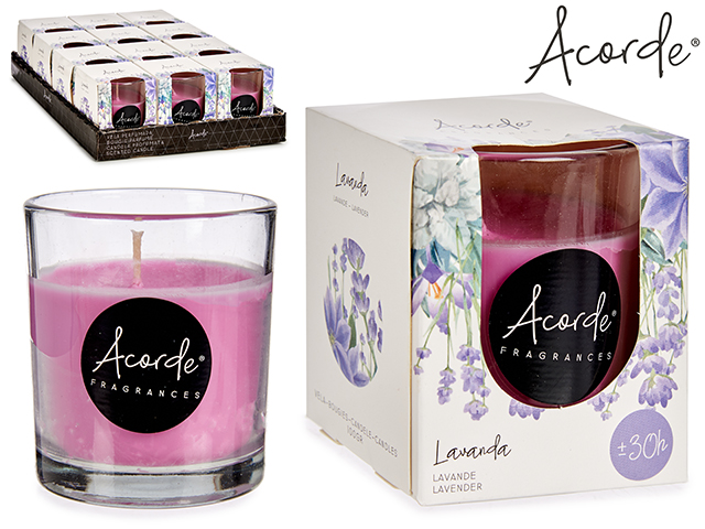 Vela vaso 30 horas lavanda