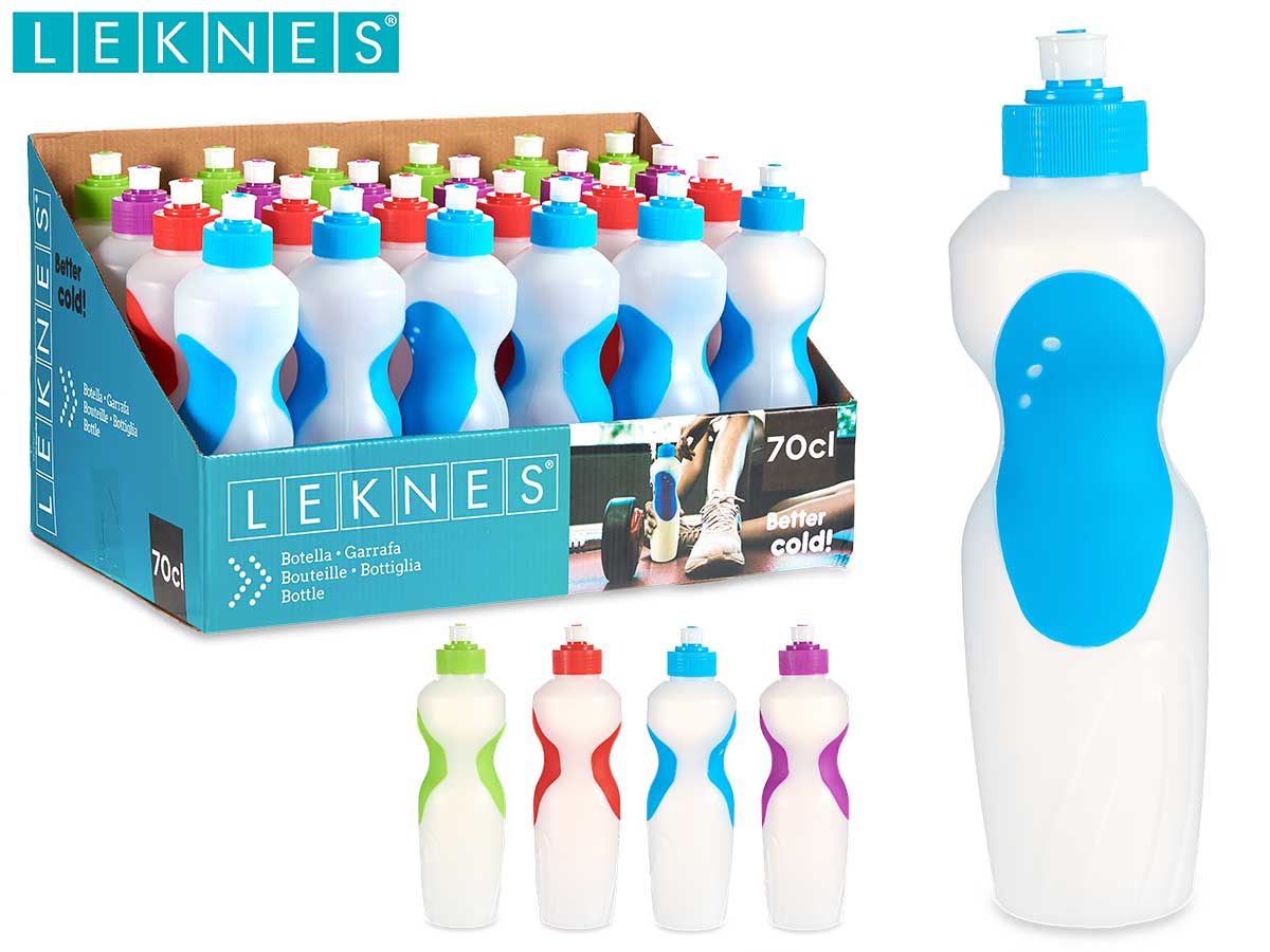 Botella plastico con tapa surt 4 col