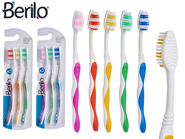 Set 3 cepillos dientes con 3 fundas