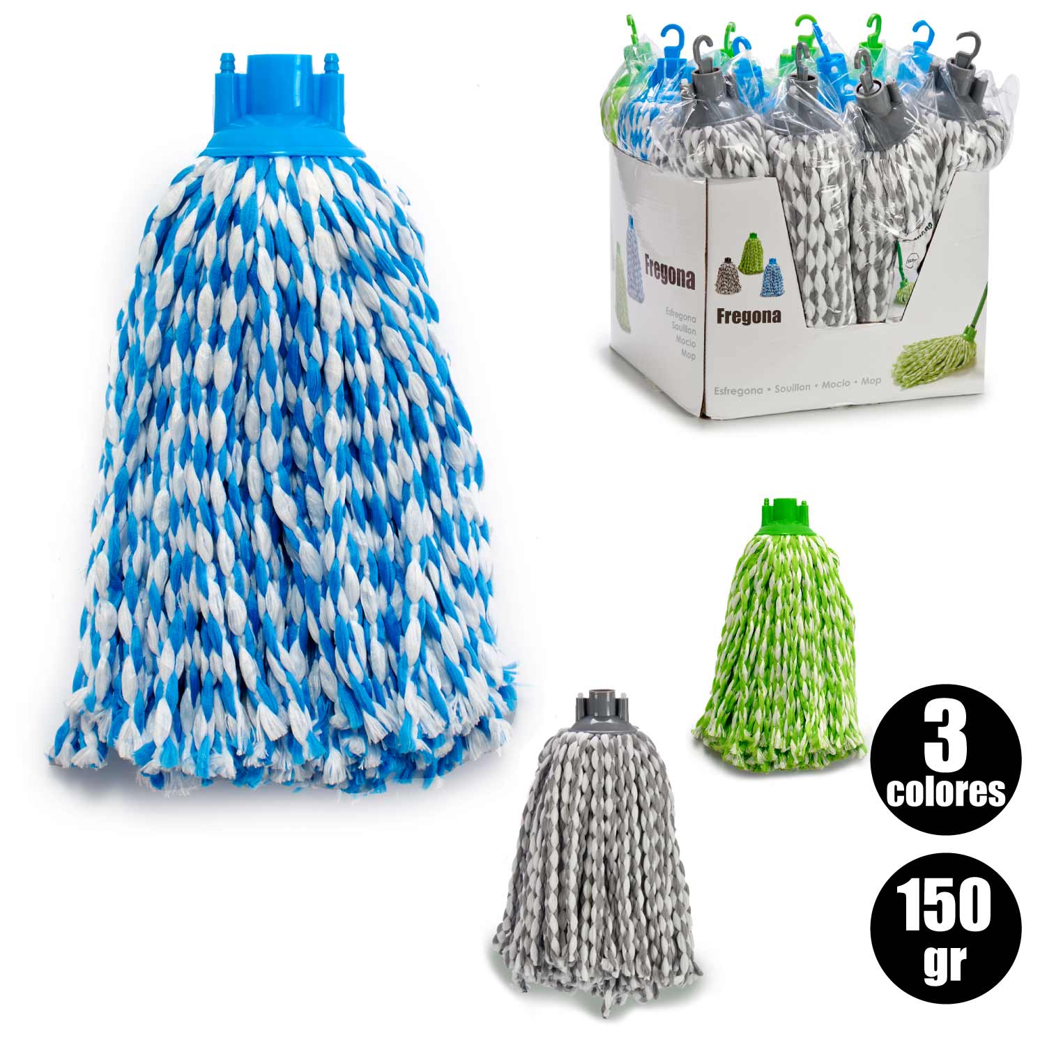 Fregona microfibra 150gr trenzado surt 3 - Imagen 4