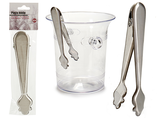 Pinza hielo acero inox 18cm