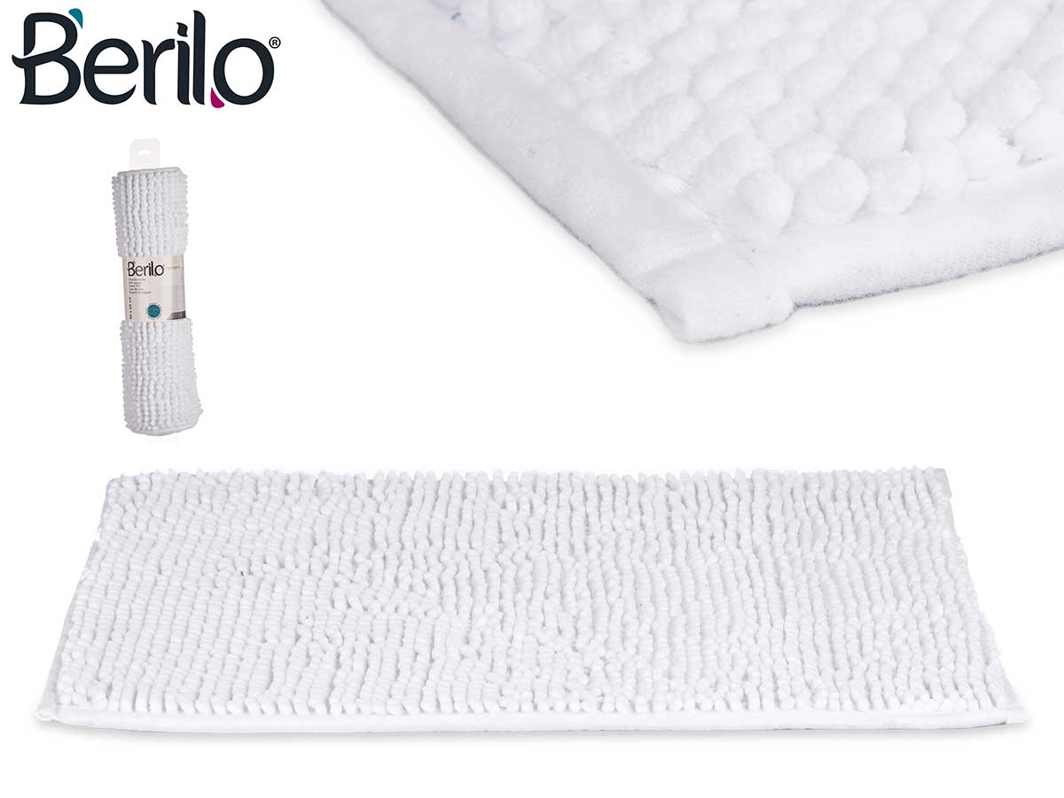Alfombra baño blanca 40x60cm