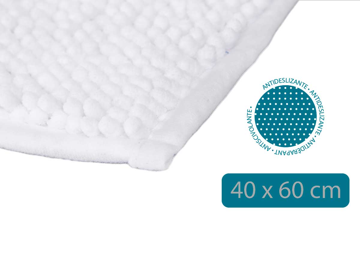 Alfombra baño blanca 40x60cm - Imagen 4