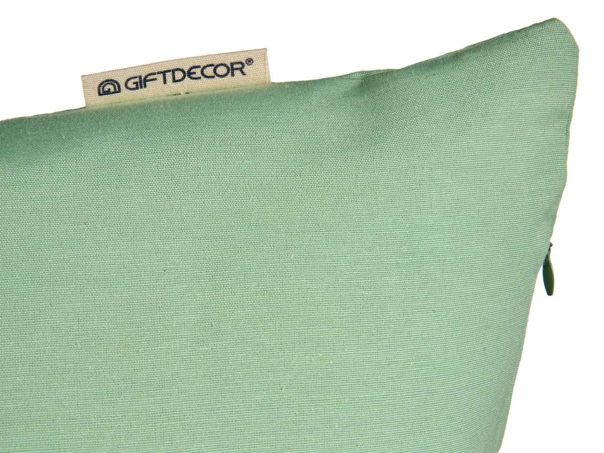 Funda cojin cremallera 60x60 verde - Imagen 5