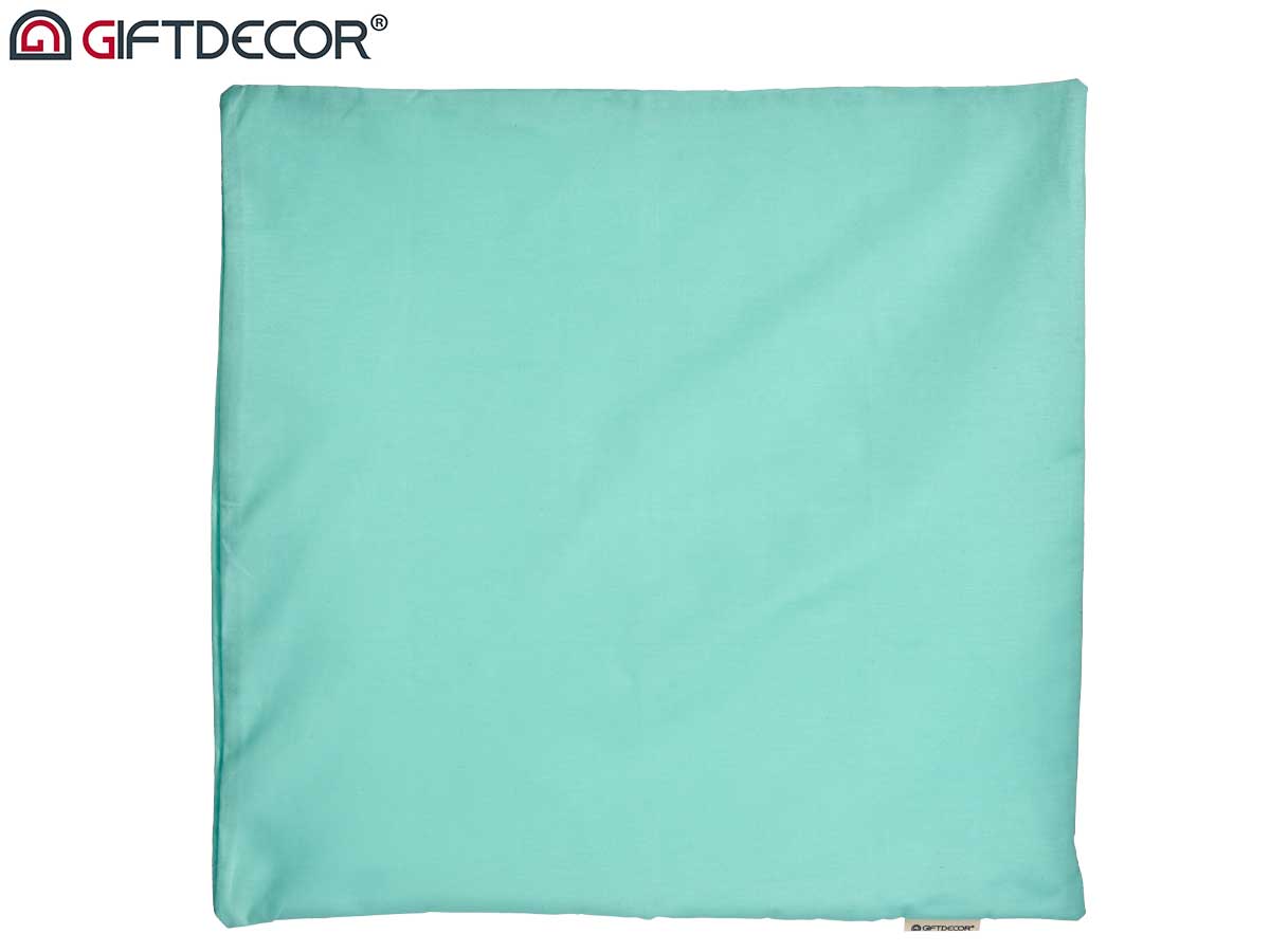 Funda cojin cremallera 60x60 turquesa - Imagen 4