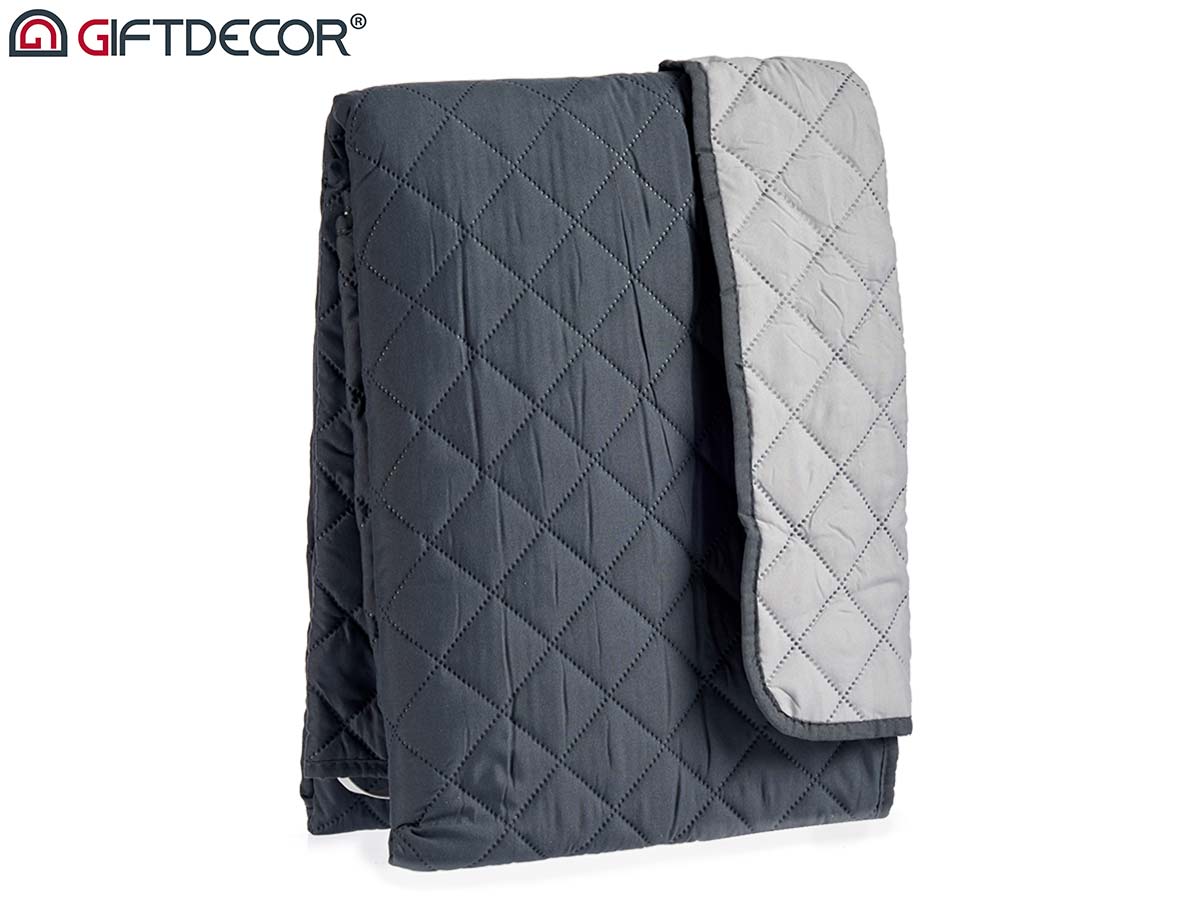 Cubre sofa acolchado 2 plazas gris