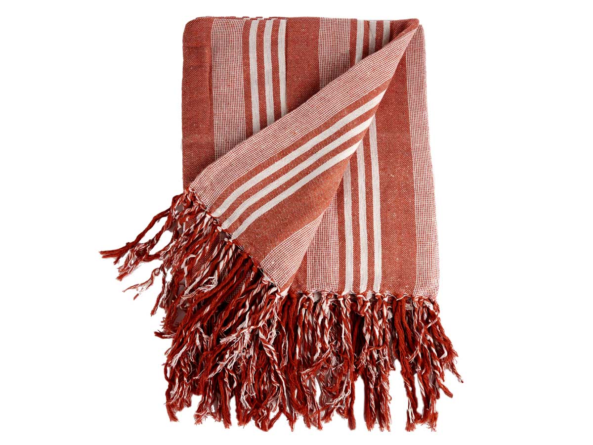 Multiusos rayas teja 235x205cm - Imagen 2
