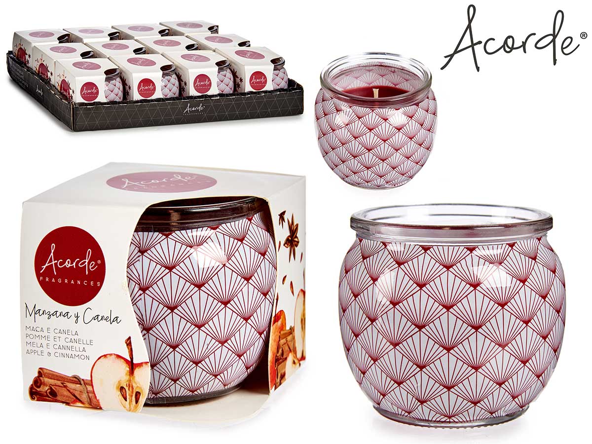 Vela perfumada cristal manzana y canela