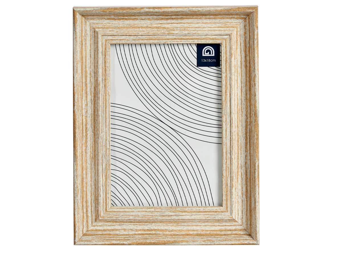 Portafotos efecto madera oro 13x18cm - Imagen 3