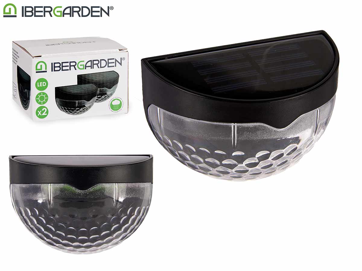 Set luz solar exterior pared luz fria