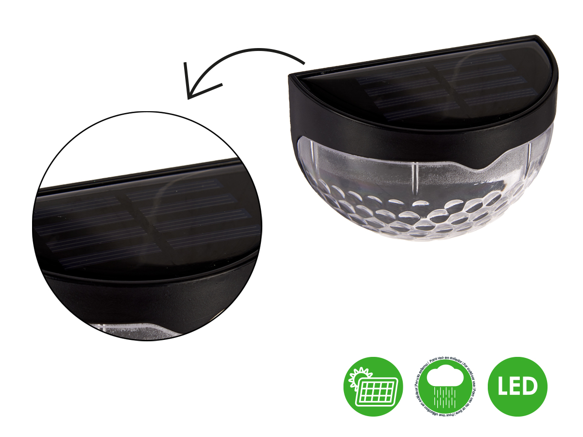 Set luz solar exterior pared luz fria - Imagen 4