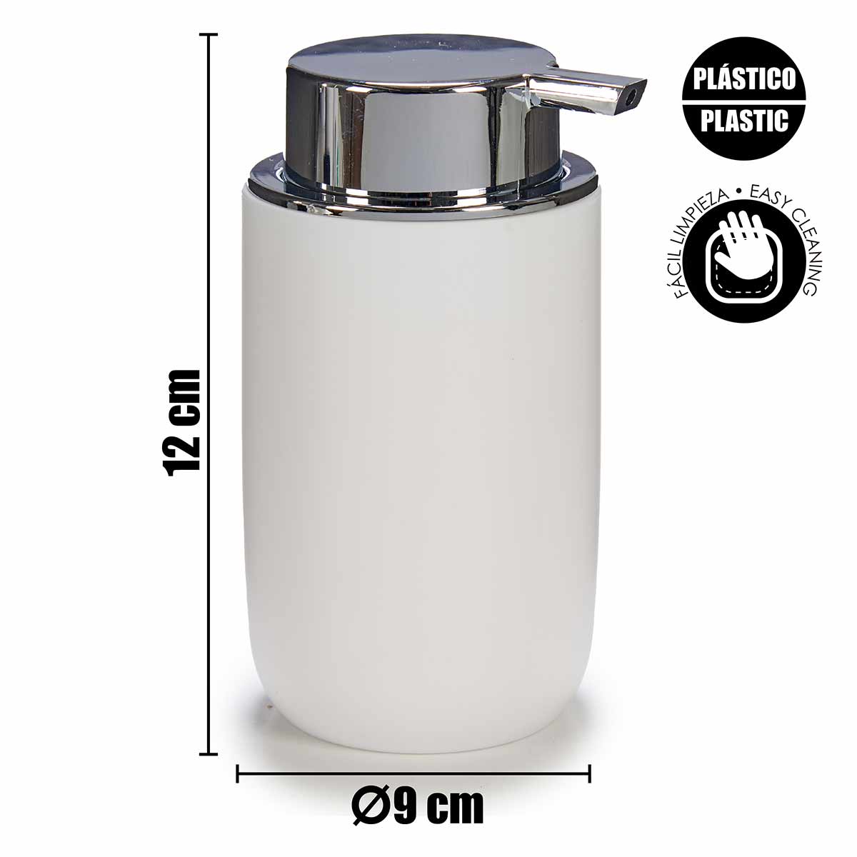 Set 4 piezas articulos de baño blanco - Imagen 3