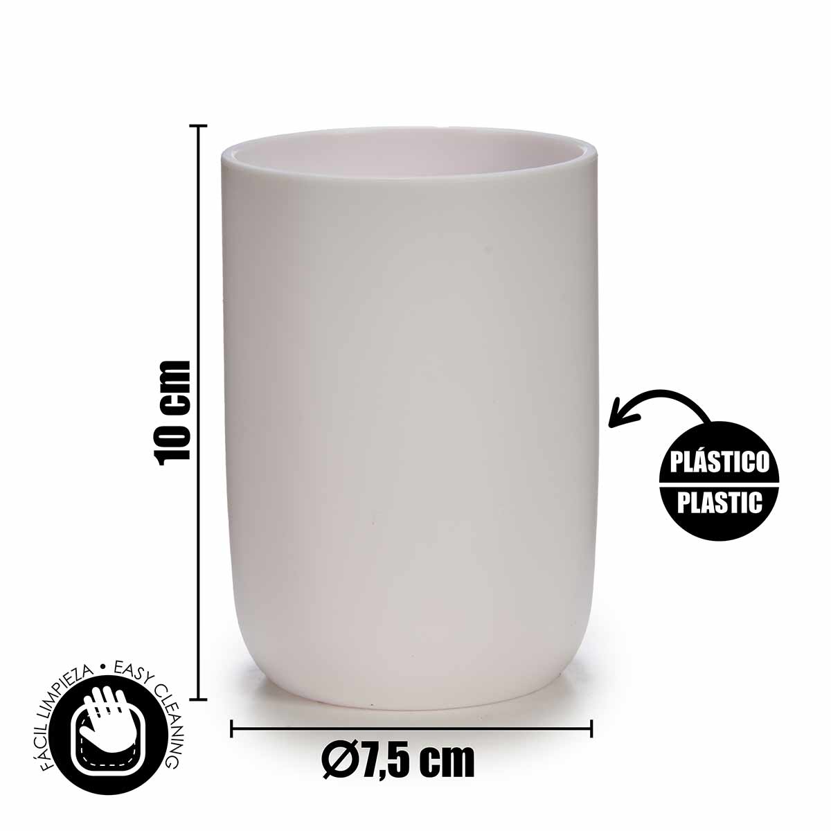 Set 4 piezas articulos de baño blanco - Imagen 5