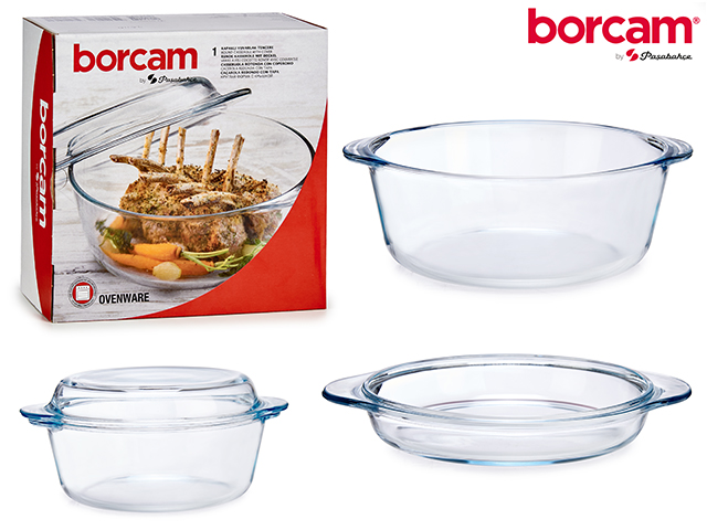 Cacerola con tapa borcam 2100 ml