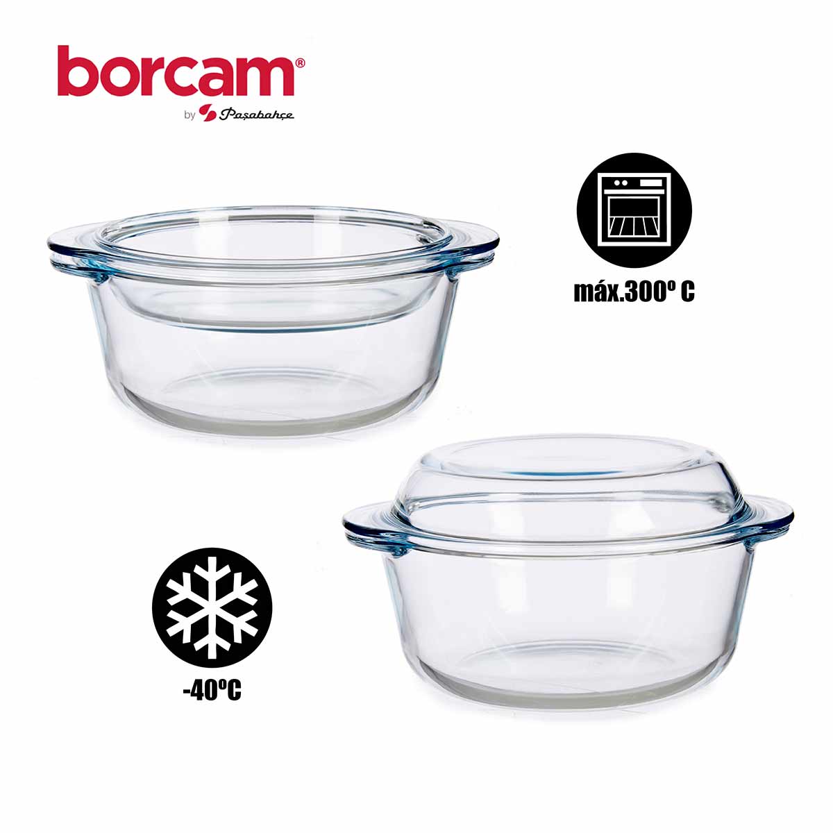 Cacerola con tapa borcam 2100 ml - Imagen 3