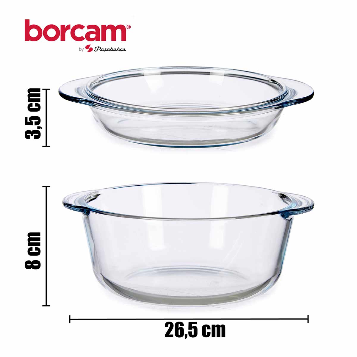 Cacerola con tapa borcam 2100 ml - Imagen 4