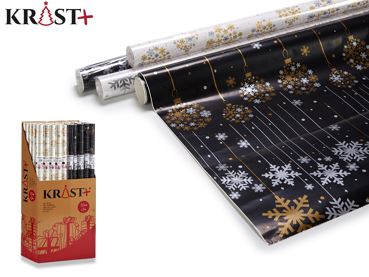 Rollo papel regalo 70x200 navideño surt2