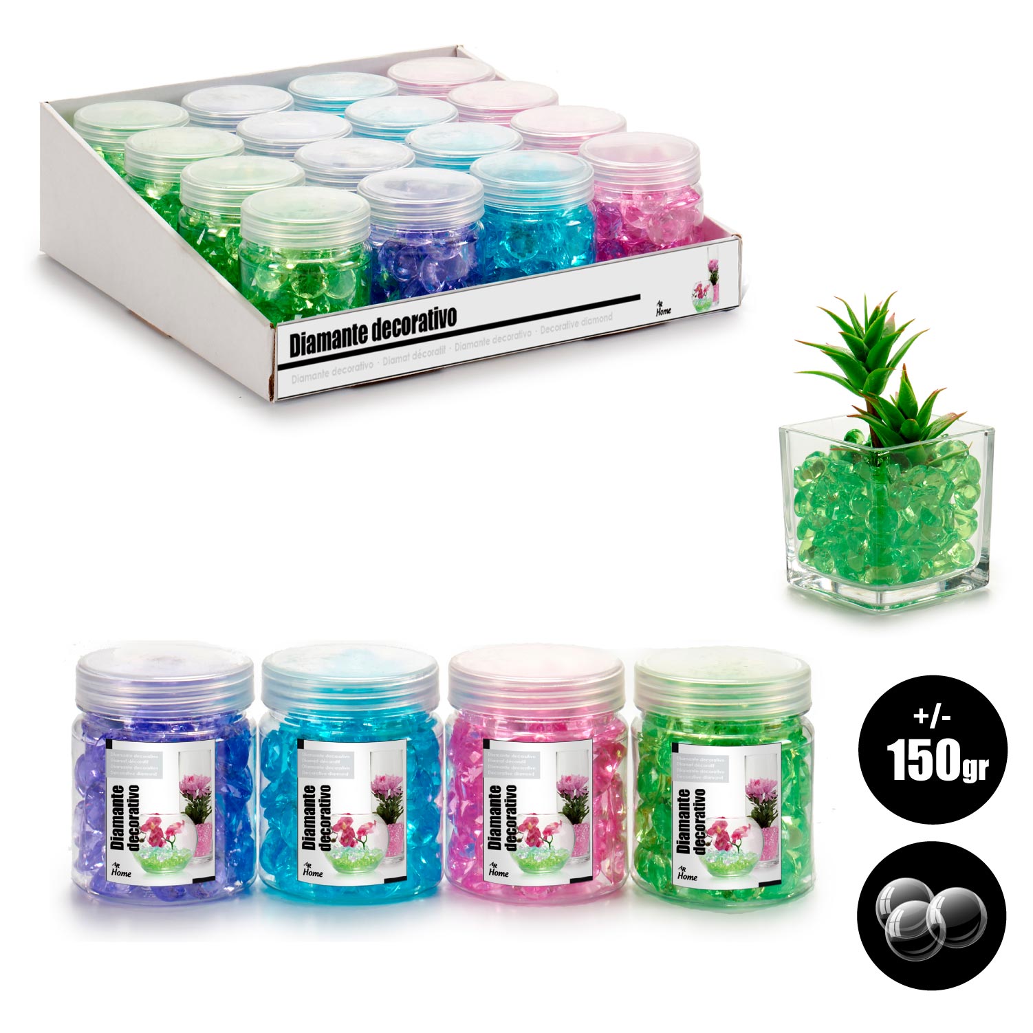 Bote 150gr diamante gr surt 4 colores - Imagen 4