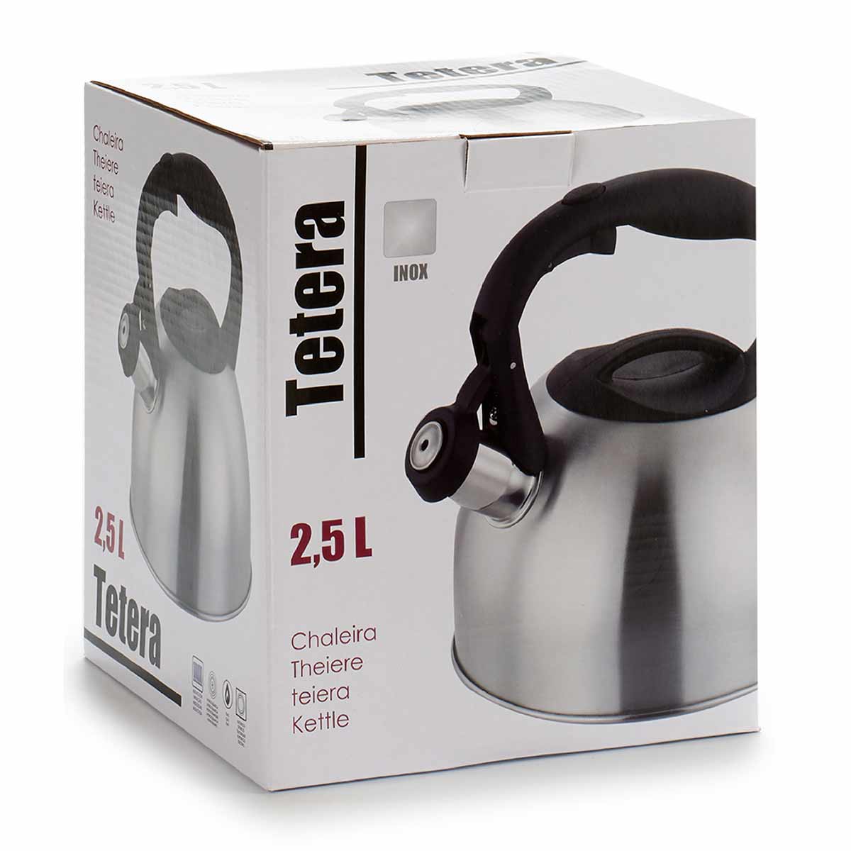 Tetera acero inox 2,5l asa plastico - Imagen 2