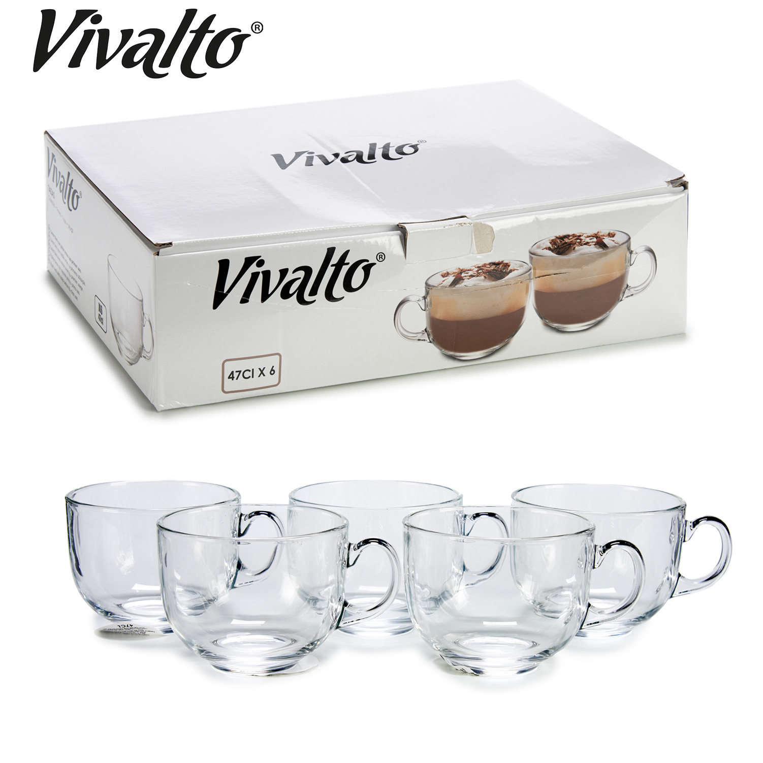 Tazon desayuno cristal con asa jumbo 470ml - Imagen 3