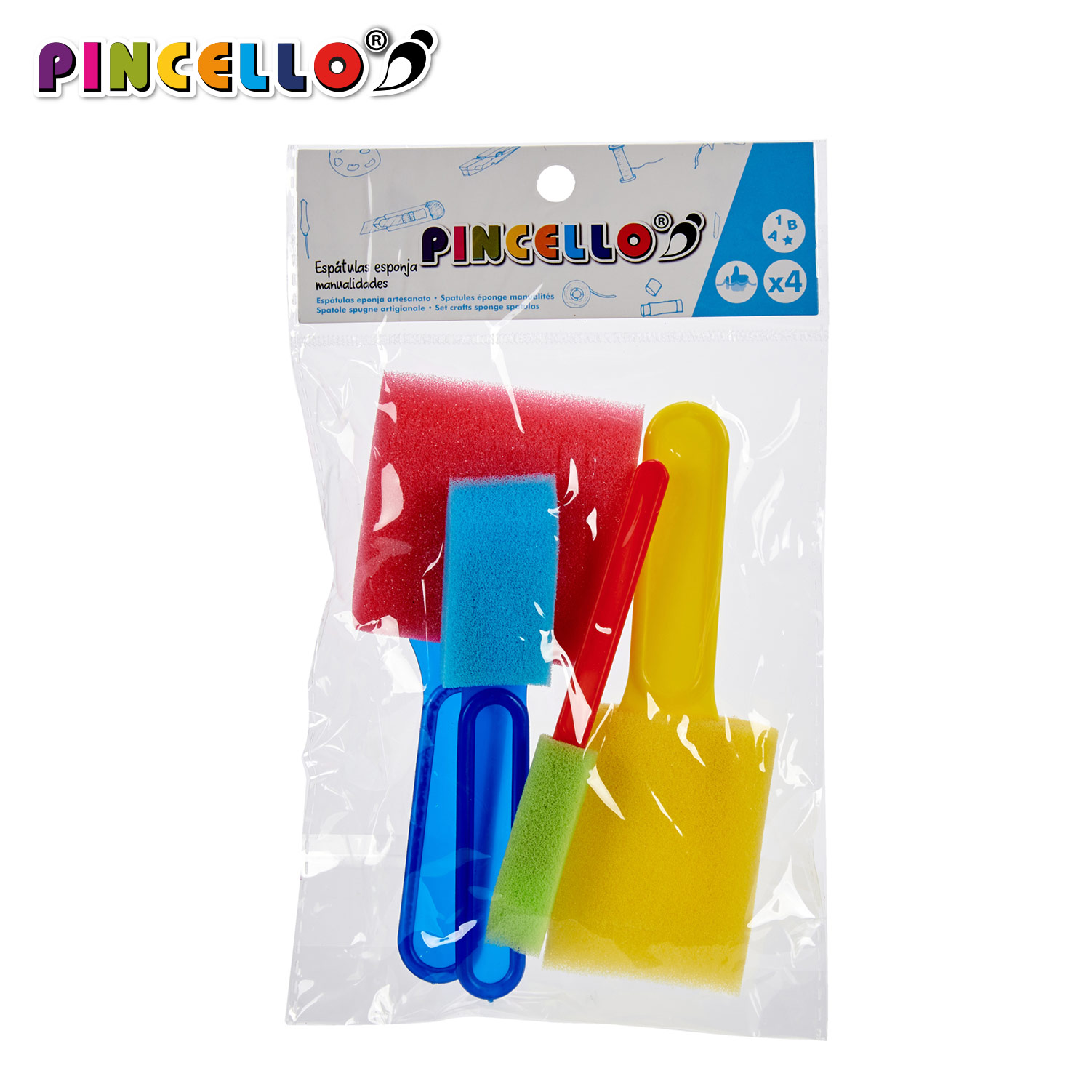 Juego 4 estapulas esponja manualidades - Imagen 2