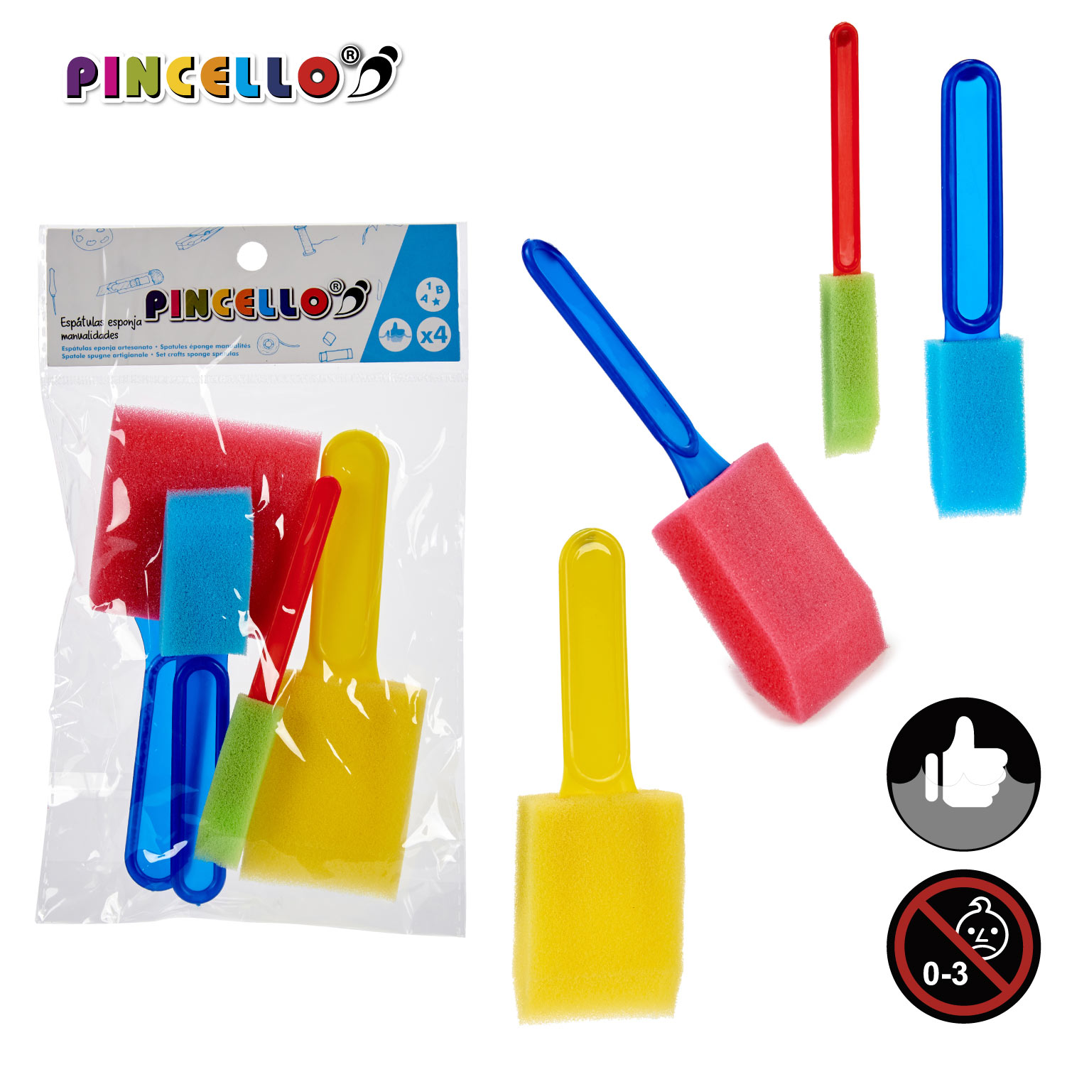 Juego 4 estapulas esponja manualidades - Imagen 4