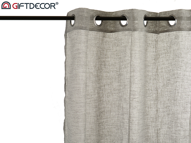 Cortina 140x260cm 8 anillas gris