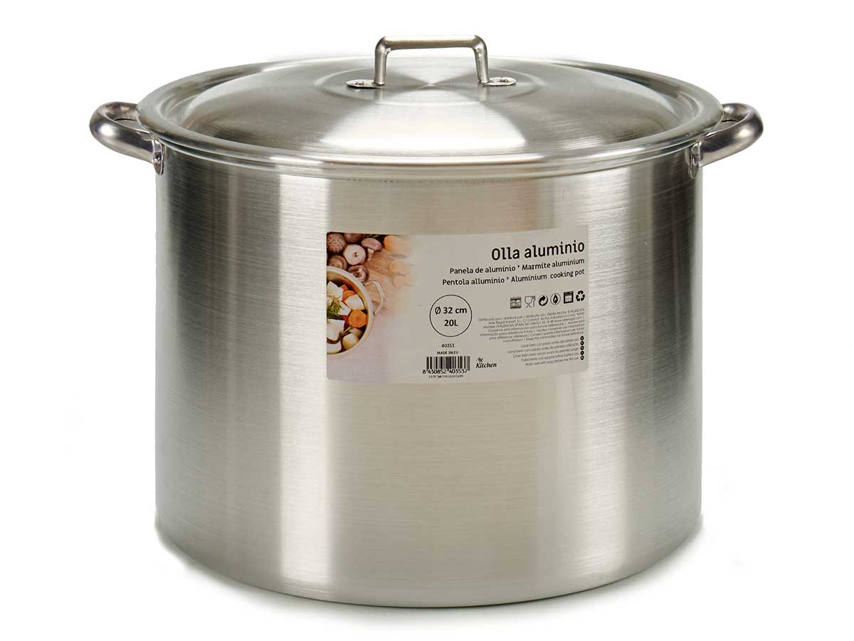 Olla aluminio 32 cm 20 l
