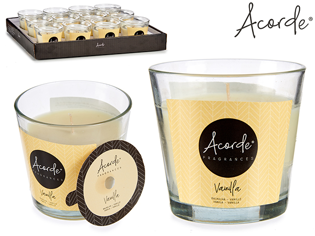 Vela vaso vainilla 28h