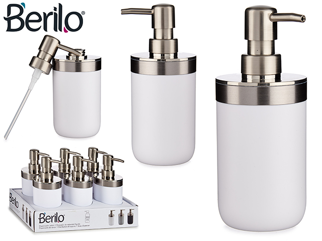 Dosificador plateado blanco 350ml
