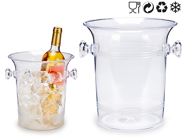 Cubitera plastico asas transparente