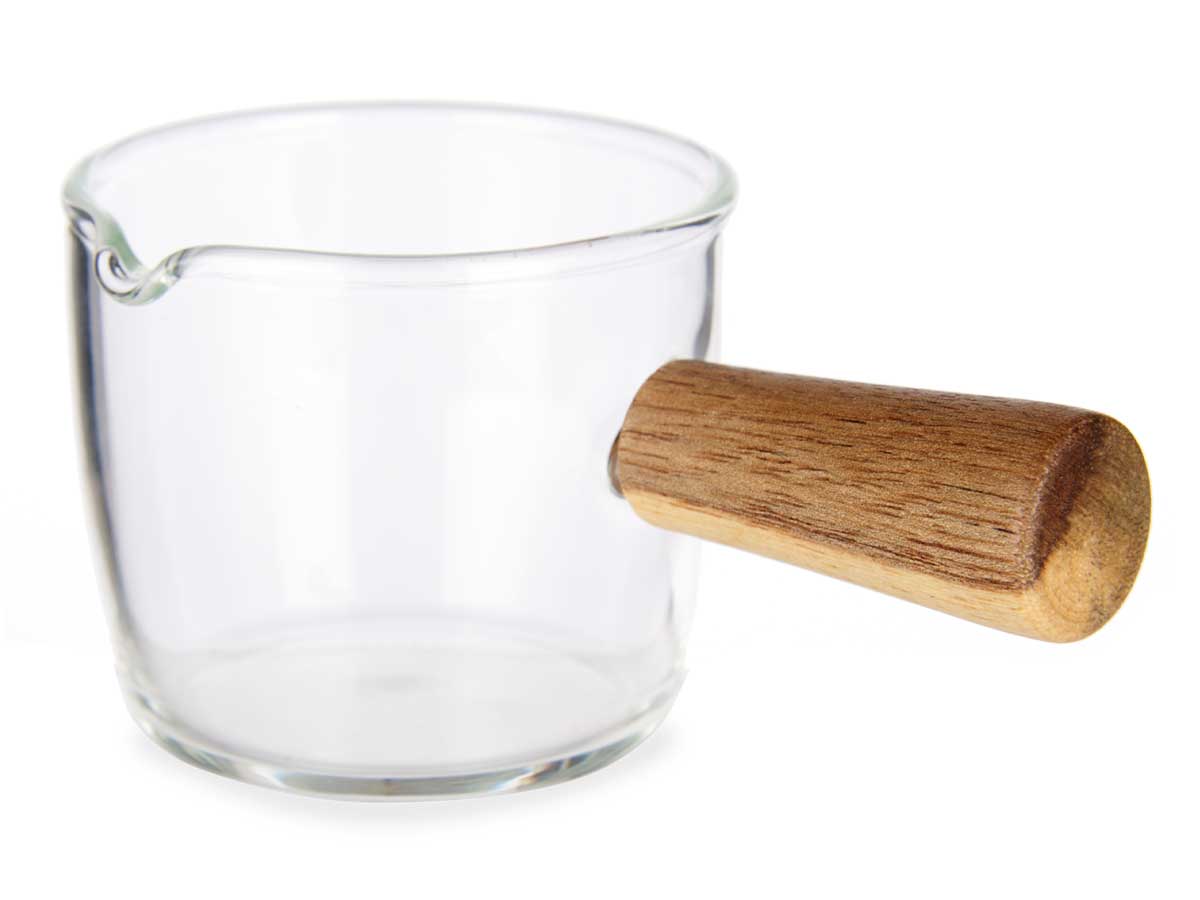 Cazo 100ml de cristal borosilicato mango madera - Imagen 2