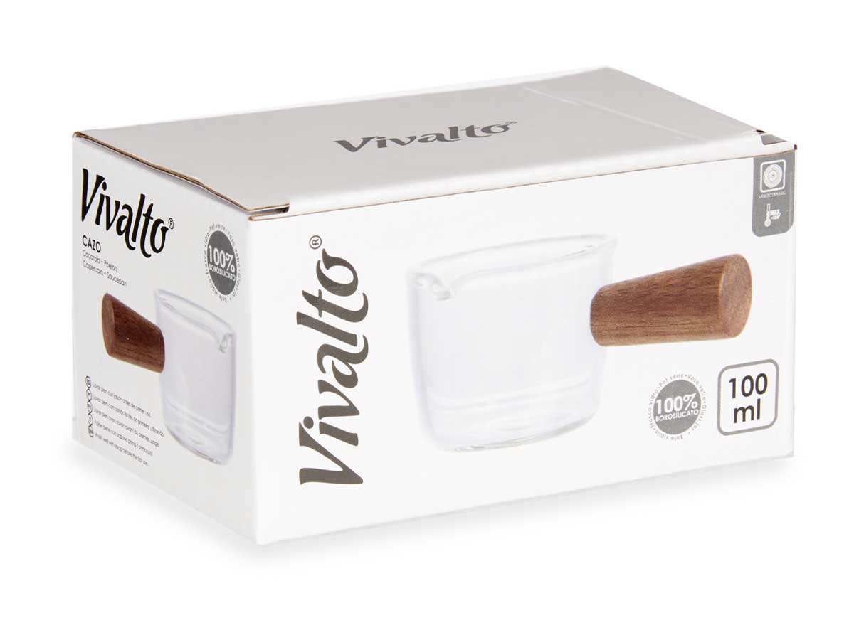 Cazo 100ml de cristal borosilicato mango madera - Imagen 3