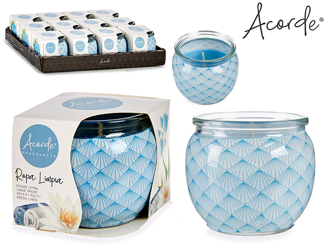 Vela perfumada tarro ropa limpia