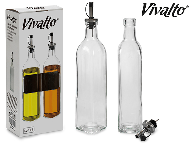 Set aceitera vinagrera cristal 500ml