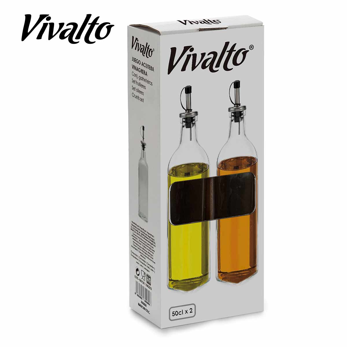 Set aceitera vinagrera cristal 500ml - Imagen 5