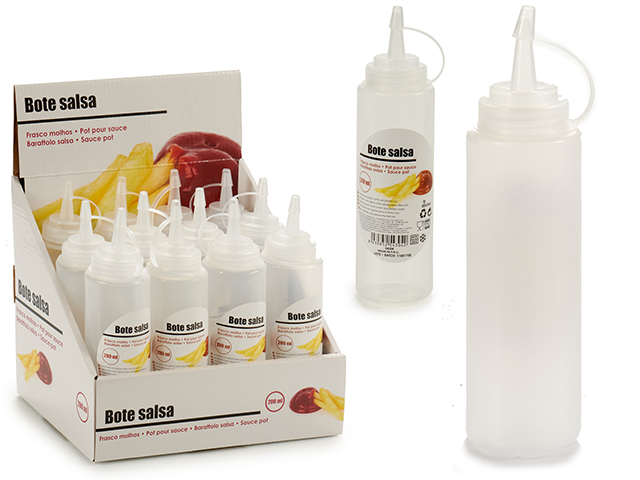 Bote plastico para salsa 200 ml