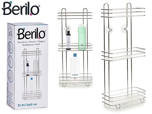 Estanteria recta alta baño triple