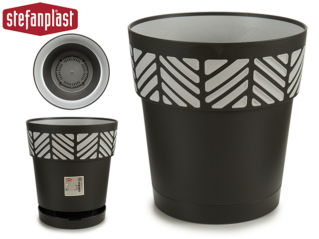 Maceta plastico 25 cm orfeo antracita