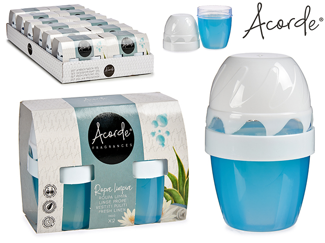 Set 2 ambientadores gel 140gr x 2 ropa limpia