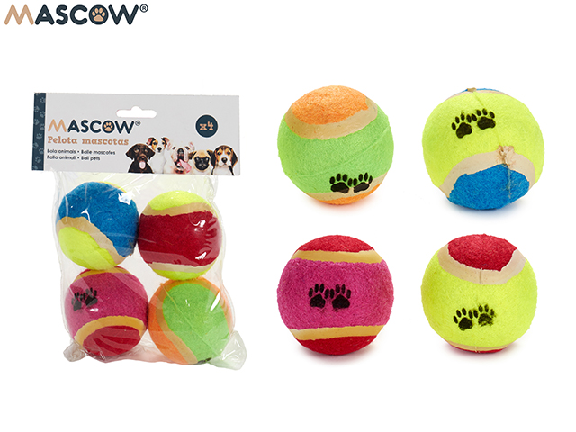 Set 4 pelotas grandes mascotas