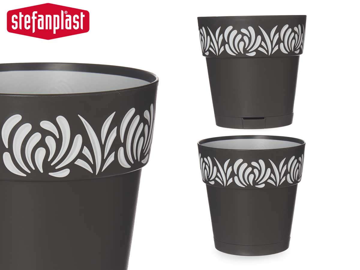 Maceta plastico 15 cm gaia antracita