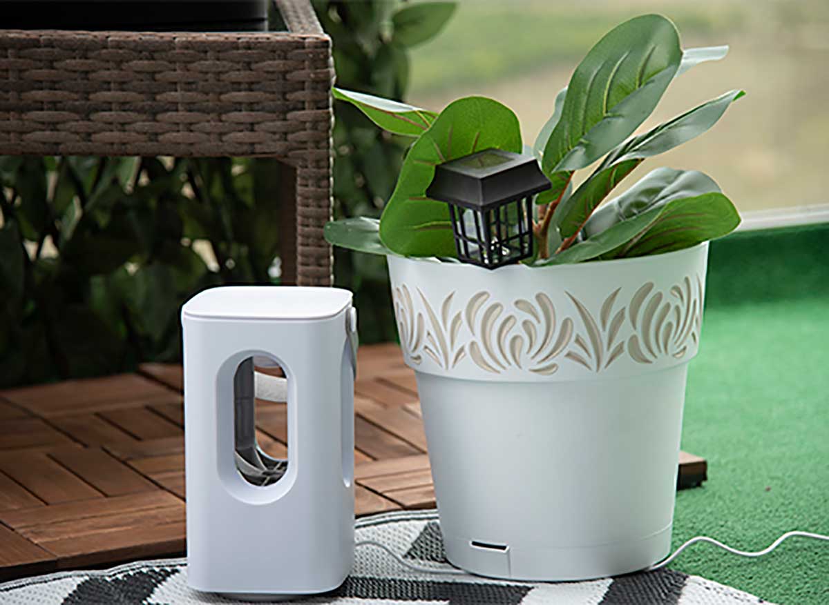 Maceta plastico 30 cm gaia blanca - Imagen 2