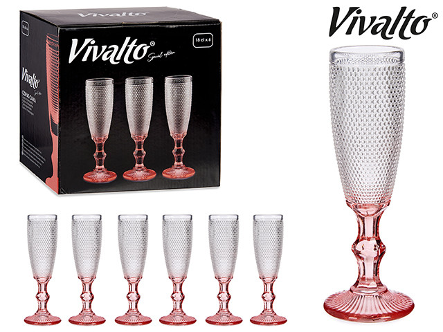 Copa puntos cava pie rosa 180ml