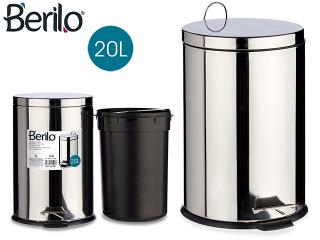 Papelera de acero inoxidable 20l